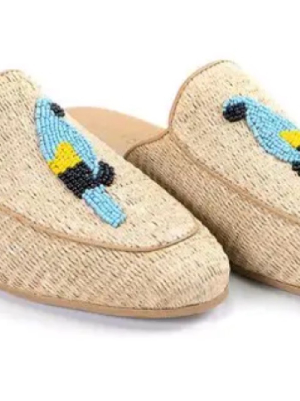 FARM Rio Sand Macaw ArtisanalLoafer Mules with